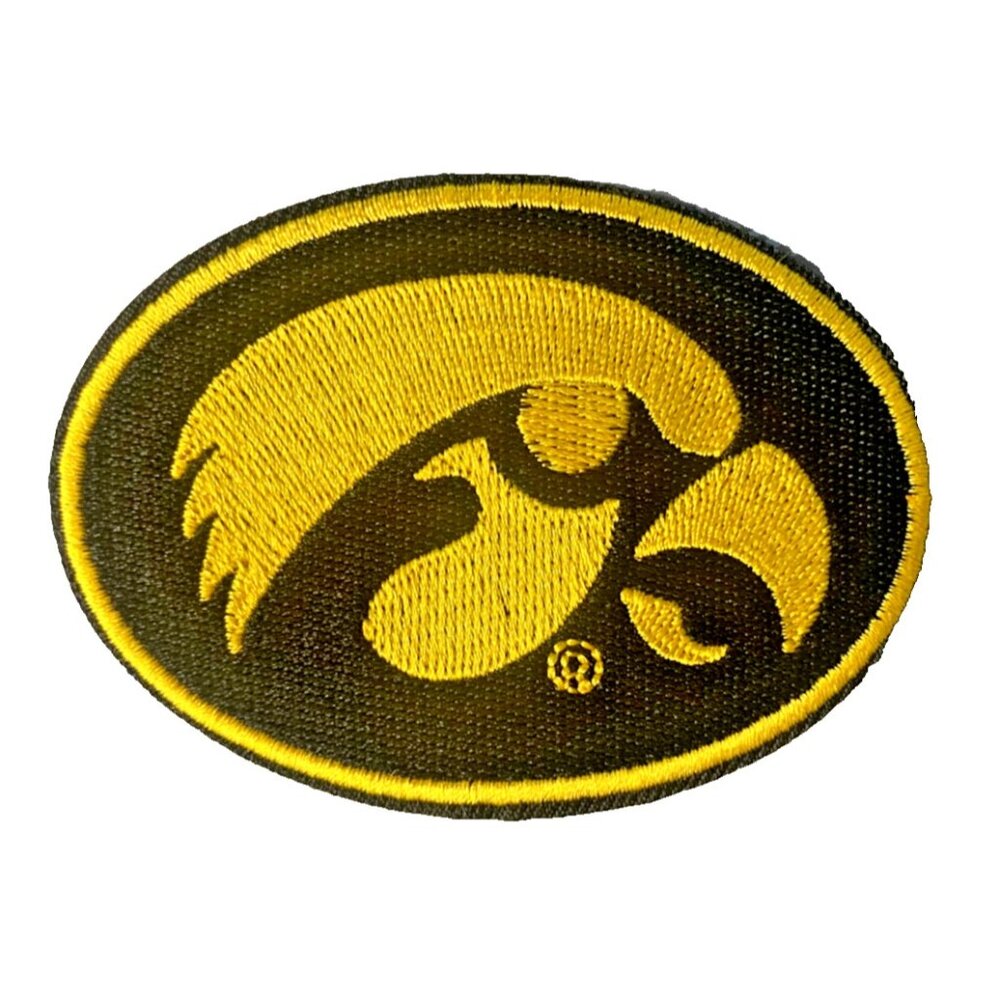 Iowa Hawkeyes Team Logo Embroidered 3.5in Iron / Sew-On Patch